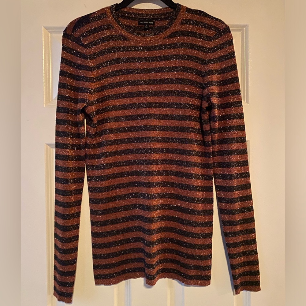 Who What Wear Striped Metallic Sweater, size Small